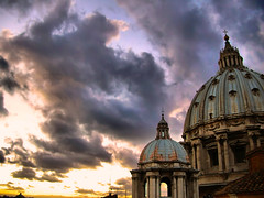 An usual sunset in Rome...