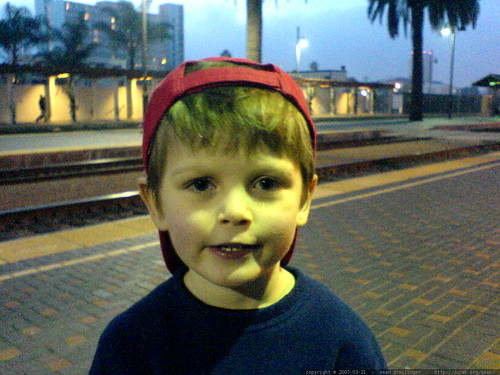 excited, waiting for the train to encinitas   DSC00031