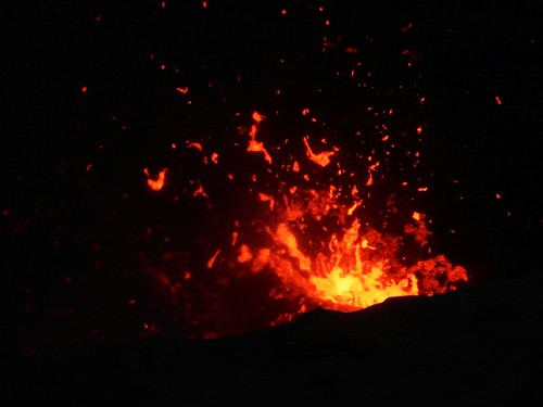 Active crater in Mt Yasur - Tanna Island