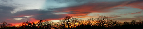 sunset panorama panoramic stiched