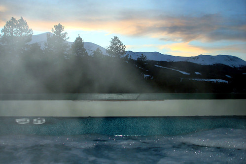 trees sunset sky mountain snow mountains hot tree water pinetree pine clouds rockies evening colorado rocky steam pines tub hottub co rockymountains breckenridge samoff breck breckenridgecolorado breckenridgeco hottubbeauty