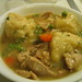 Bowl of chicken and dumplings