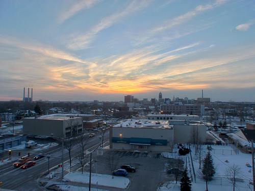 sunset skyline downtown michigan tripod lansing hdr canons3