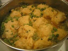 Pot of chicken and dumplings 