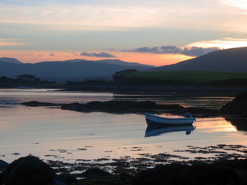 county ireland sunset sea irish seascape clouds landscape boat irland eire kerry kenmare cokerry tuosist top20ireland southwestireland seasunclouds