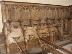 15th century miserichords in the church at Mortemart - Photo of Nouic