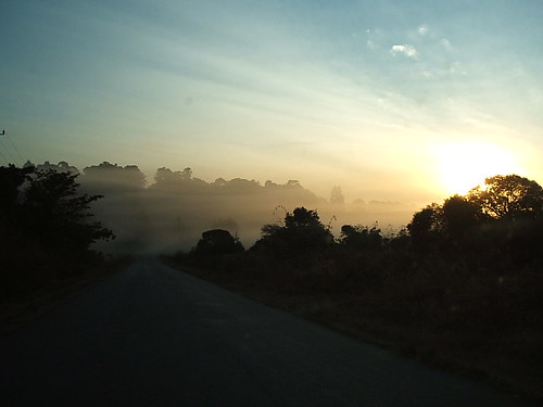 sunrise mist morning