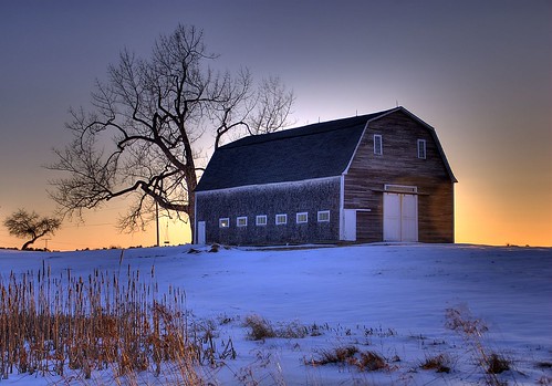 winter sunset tree barn maine brunswick hdr brunswickmaine d80 seeninexplore diamondclassphotographer flickrdiamond