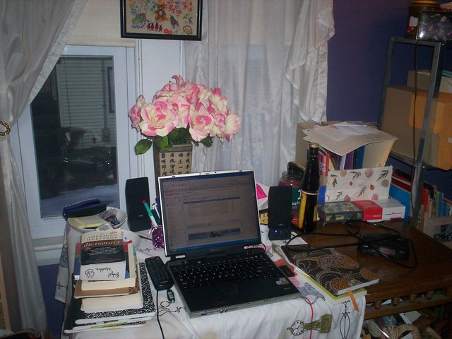 Before - desk organization, home decor
