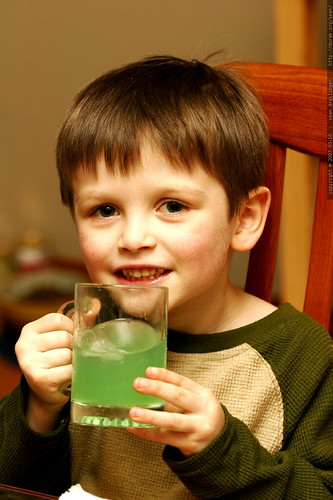 nick and his green lemonade for not st. patricks day    MG 1726