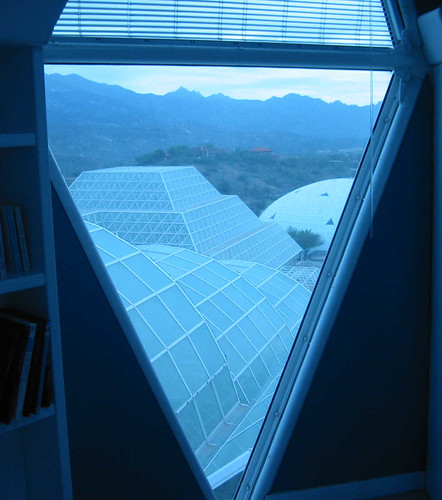 arizona glass triangle desert biosphere greenhouse futuristic