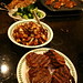 dinner: steak, potatoes, broccoli, salmon, bread    MG 1074