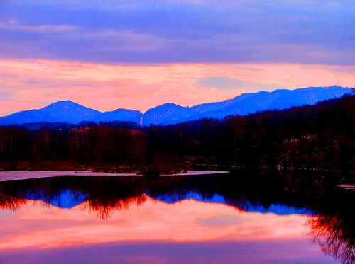 reflection clouds virginia pastel blueridgeparkway palette jamesriver dlennis