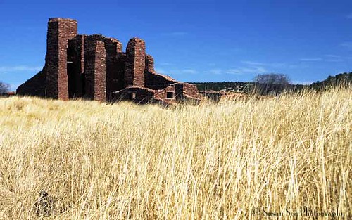 sky newmexico southwest color church stone digital canon buildings landscape outdoors ruins religion structures nativeamerican historical archeology usnationalparks ushistory salinaspueblomissions