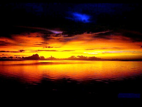 blue sunset red sky cloud water gwadar