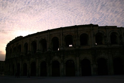 sunset france roman arena nimes