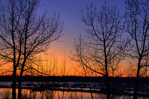 blue trees orange lake silhouette marina boats colorado denver chatfield 2007 littleton anawesomeshot sunrise