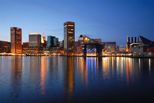 city wallpaper urban reflection water skyline lights harbor nikon downtown cityscape waterfront skyscrapers postcard illumination sigma maryland baltimore lookatme d200 1020mm innerharbor 2007 nikonstunninggallery ci33