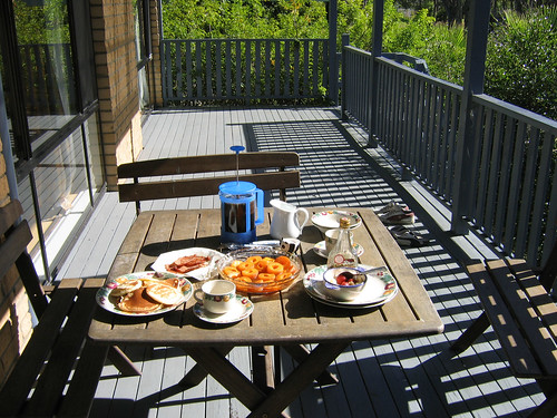 breakfast on the veranda