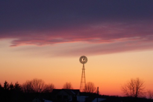 sunset sky windmill purple horizon melanie keekeelouise