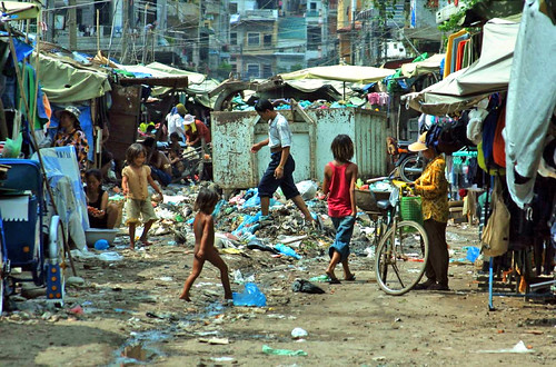 Street in Phnom Penh - such poverty