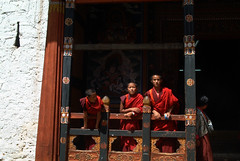 Monks at Paro dzong