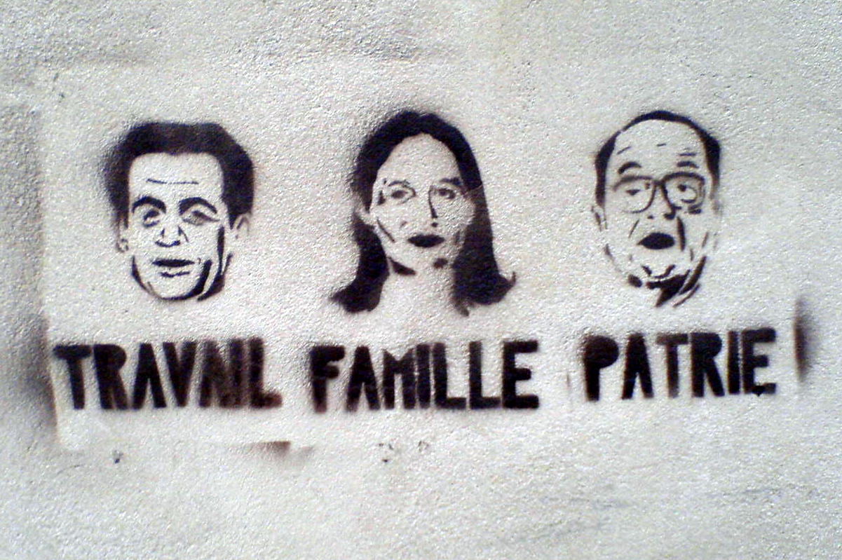 Election stencils in Poitiers