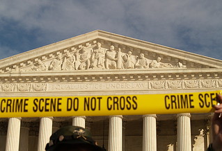 "Crime Scene, Do Not Cross" Tape At The United States Supreme Court During The January 27, 2007 March On Washington (Washington, DC)
