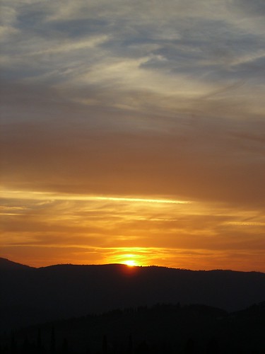 tramonto toscana colline
