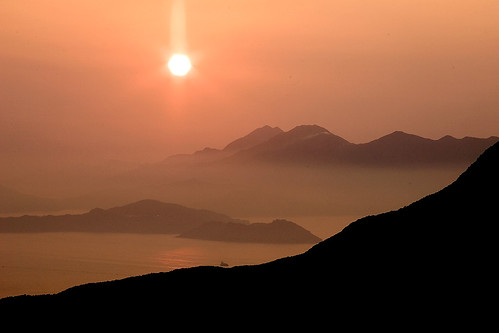 sunset sky sun hongkong islands victoriapeak