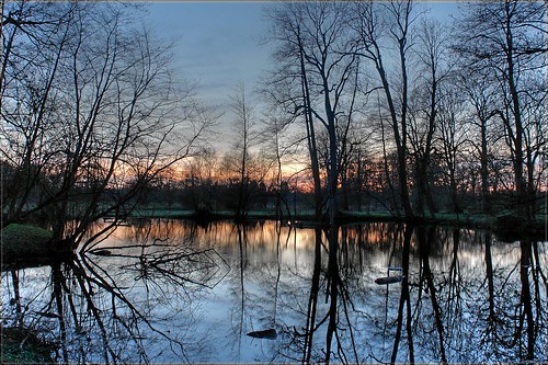 sky germany landscape pond sundown hamburg hdr earlyspring ammersbek