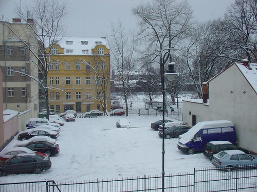 snow czech czechrepublic carpark ostrava