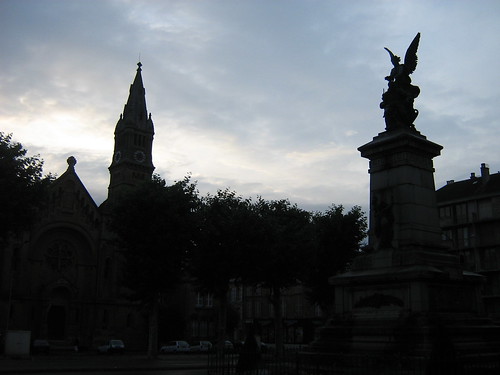 trees sunset france tower church silhouette statue night clouds sedan dusk ardennes silhouettes steeple