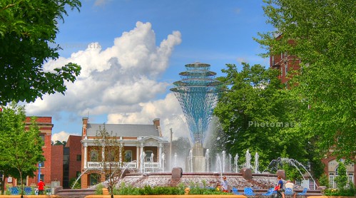 park water fountain iowa hdr councilbluffs canoneos30d baylisspark