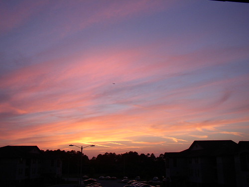 pink sunset sky