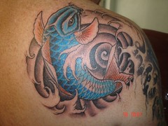 koi fish (Dejavu Tattoo Studio Chiangmai Thailand)