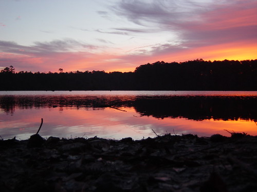 sunset lake reflections mississippi geocaching paulbjohnson