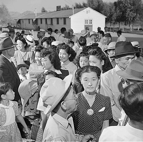 Public Domain: WWII: Poston, Arizona Relocation Camp for Japanese-Americans by Hikaru Iwasaki, 1945 (NARA)