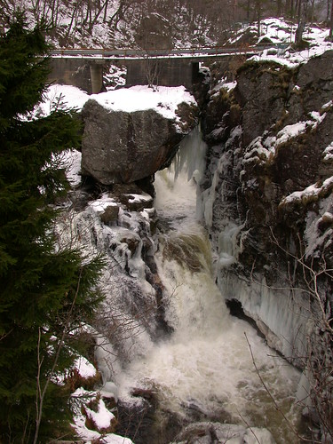 bridge winter ice nature water norway river waterfall lyngdal vestagder