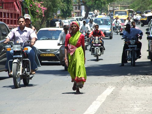 Woman in Pune, trying to walk patiently