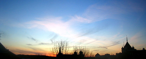sunset church skyline clouds panoramic steeple april whispy 4112007