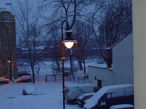 light snow cold night dark streetlight czech icicle czechrepublic carpark ostrava