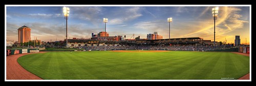 blue sunset sky people panorama building green grass architecture clouds photoshop lights nikon colorful downtown baseball stadium pano alabama structure explore biscuits fans d200 hdr yello stands rightfield centerfield photomatix tonemapping nikonstunninggallery biscuitsbaseball superaplus aplusphoto moontgomery sunsurfr