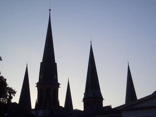 oldenburg lambertikirche church silhouette sunset exs100