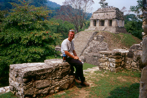 portrait selfportrait archaeology geotagged mexico mesoamerica temple yucatán mayan northamerica geo:lat=1754 geo:lon=920392 flickr:user=vfowler