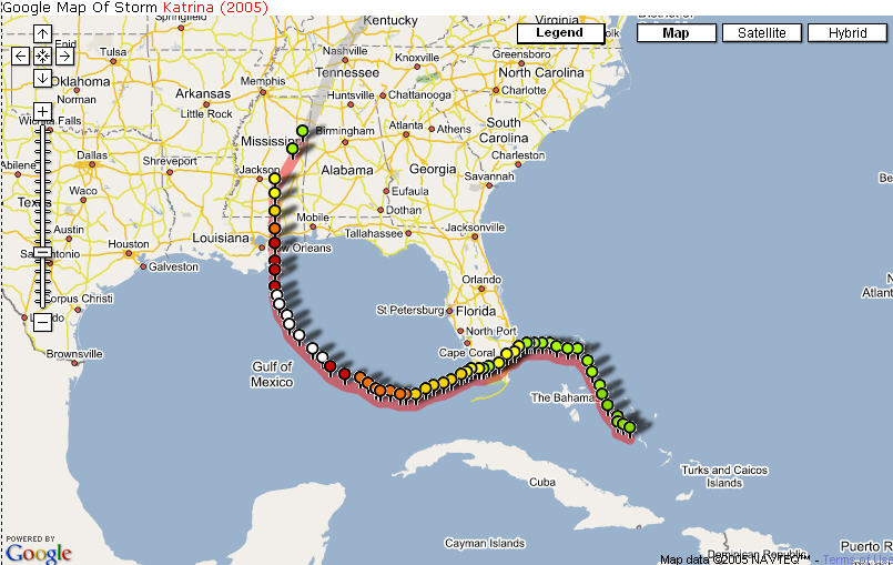 Hurricane Katrina Map Of Affected Areas