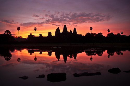 world morning travel light reflection heritage water pool sunrise reflections temple ancient ruins cambodia gallery escape d70 unesco explore temples siem planet angkor wat riep