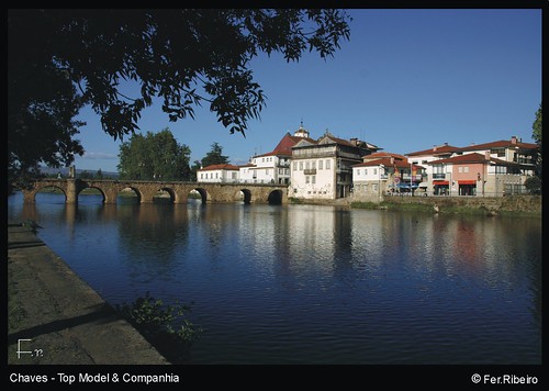 bridge portugal water river village roman chaves ilustrarportugal worldtrekker