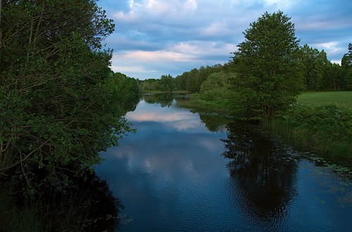 sunset sky tree water landscape geotagged evening nikon silent d70 sweden calm eksjö johanlindqvist