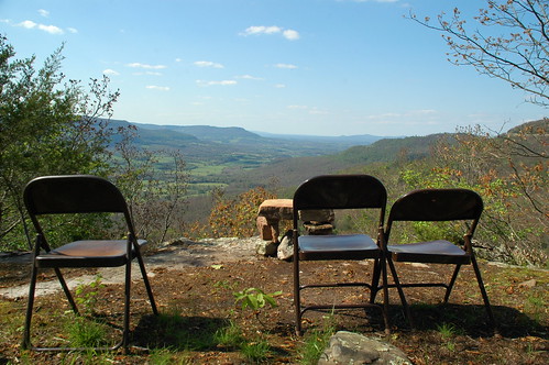 blue outside outdoors view chairs scenic altar arkansas ozarks bluff